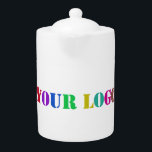 Custom Company Logo Business Promotional Teapot<br><div class="desc">Design Your Own Custom Company Logo Teapot Your Business Promotional Personalised Teapots Gift - Make Unique Your Own Design - Add Your Logo / Image or Photo - QR Code / Text / more - Resize and move or remove and add elements / image with customisation tool. Choose / add...</div>