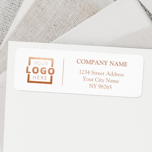 Custom Company Logo Business Return Address Labels (Creator Uploaded)