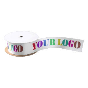 Custom Company Logo Business Ribbon Gift Satin Ribbon