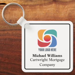 Custom Company Logo Chic Business Marketing Key Ring