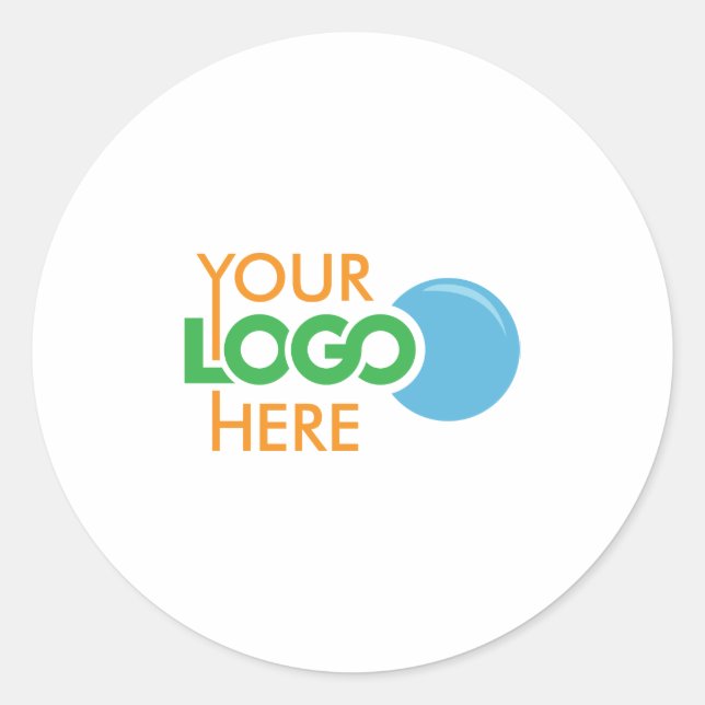 Custom Company Logo Classic Round Sticker (Front)