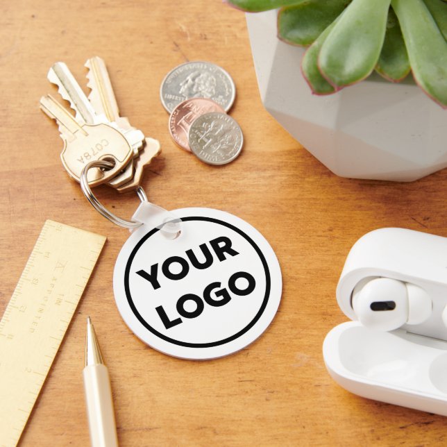 Custom Company Logo Corporate Swag Key Ring (Desk)