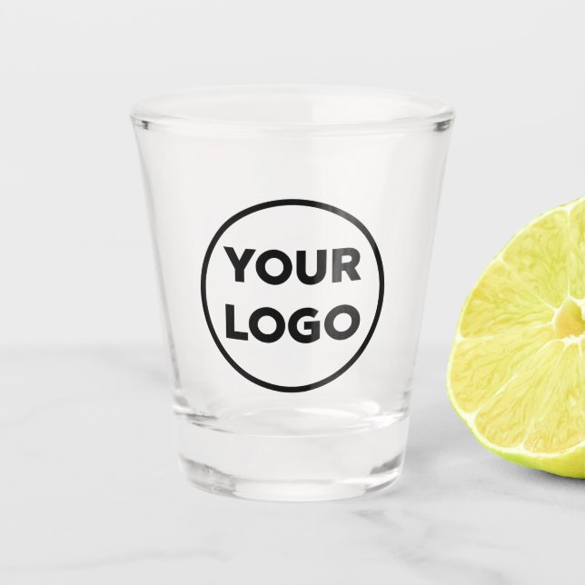 Custom Company Logo Corporate Swag Shot Glass (Front)