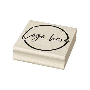 Custom Company Logo Custom Business Branding Wood  Rubber Stamp
