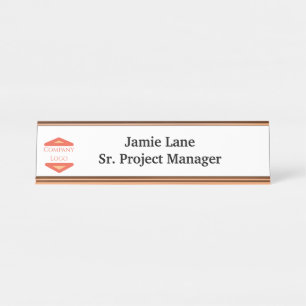 Custom Company Logo Desk Name Plate