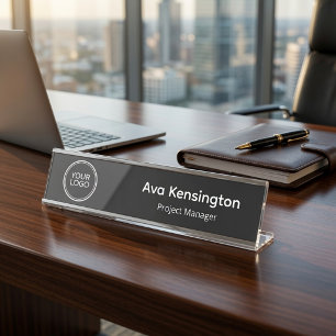 Custom Company Logo Desk Name Plate Personalised