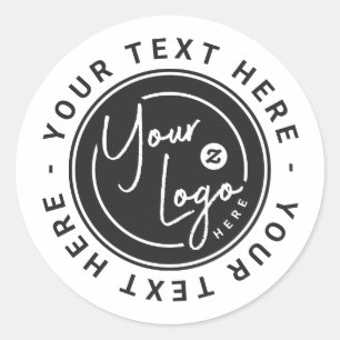 Custom Company Logo Gift Classic Round Sticker