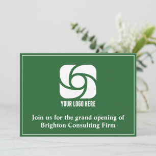 Custom Company Logo Green Business Grand Opening Announcement
