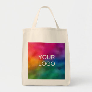 Custom Company Logo Here Trendy Template Tote Bag