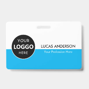 Custom Company Logo ID Employee Staff Minimalist Badge