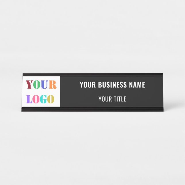 Custom Company Logo Info Name Business Name Plate (Front)