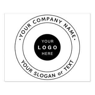 Custom company logo large rubber stamp