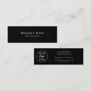 Custom Company Logo Minimalist Typography Style Mini Business Card