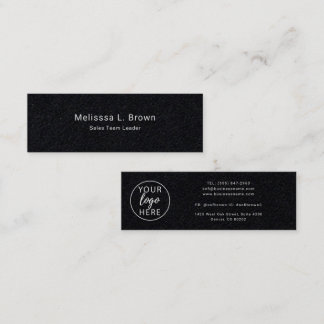 Custom Company Logo Minimalist Typography Style Mini Business Card