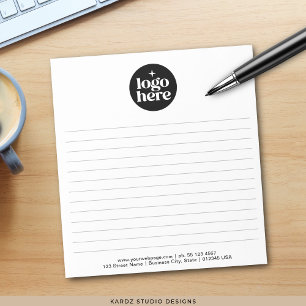 Custom Company Logo Modern Business Notepad