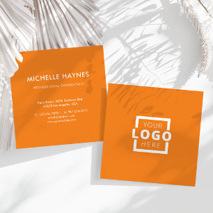 Custom Company Logo Modern Corporate Square Business Card