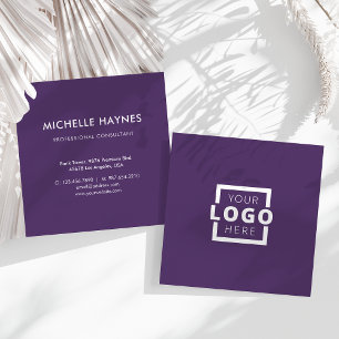 Custom Company Logo Modern Corporate Square Business Card