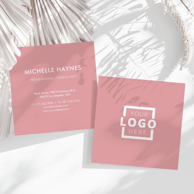 Custom Company Logo Modern Corporate Square Business Card (Creator Uploaded)