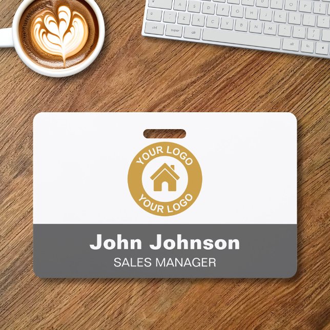 Custom Company Logo Name Badge With Metal Clip ID Badge (Creator Uploaded)
