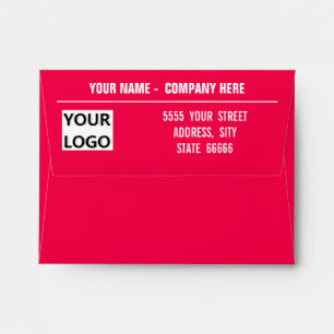Custom Company Logo Name Business Address Envelope