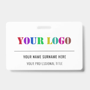 Custom Company Logo Name Business Badge Example ID Badge