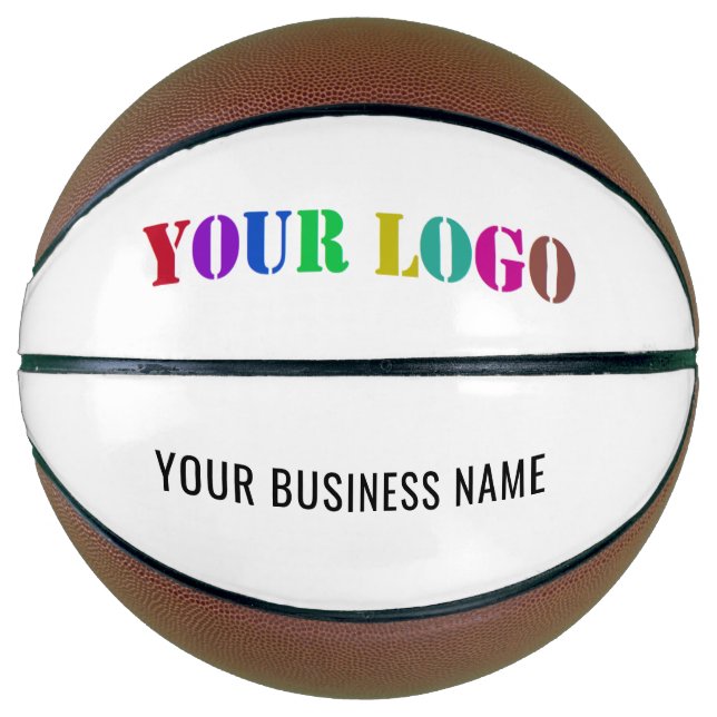 Custom Company Logo Name Business Basketball (Front)
