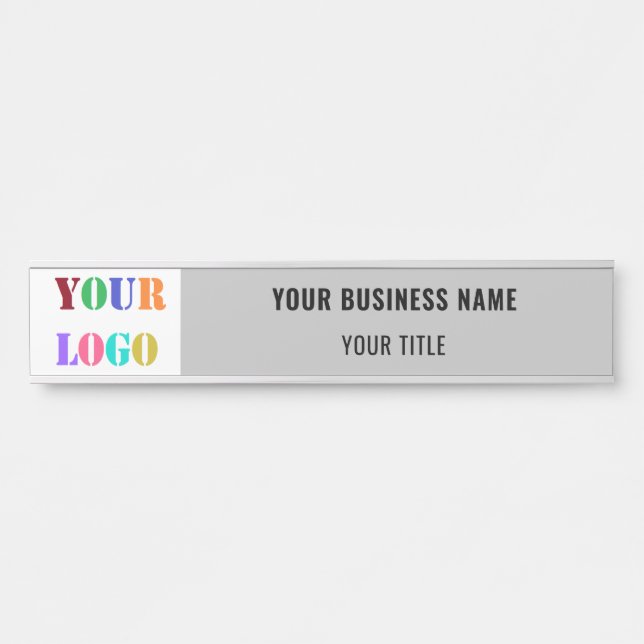 Custom Company Logo Name Business Doors Sign (Front)
