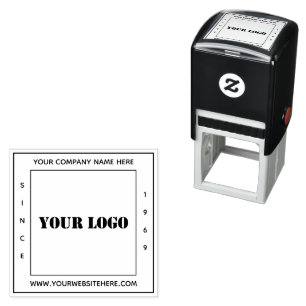 Custom Company Logo Name Info Stamp Template