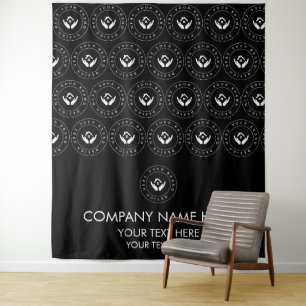 Custom Company Logo Name Photo Banner for Business Tapestry