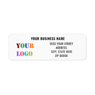 Custom Company Logo Name Return Address Label