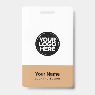Custom Company Logo Name Title Bar Code ID Badge