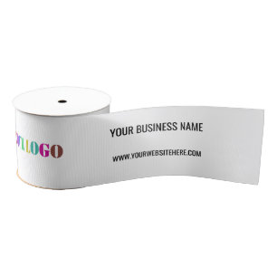 Custom Company Logo Name Website Business Ribbon Grosgrain Ribbon