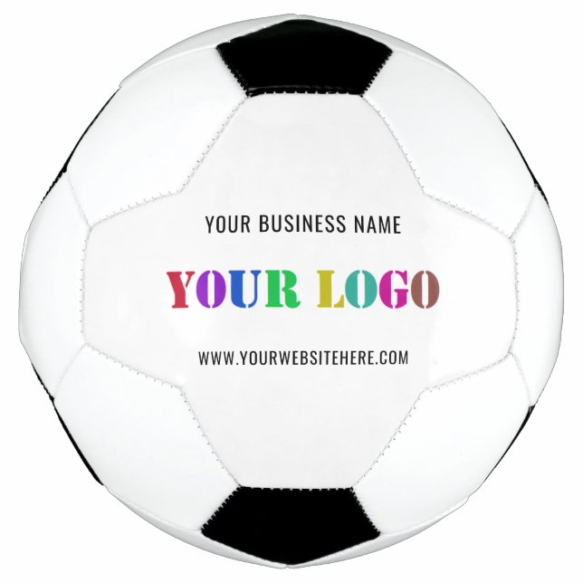 Custom Company Logo Name Website Soccer Ball (Front)