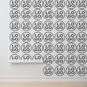 Custom Company Logo or Image on White Wallpaper
