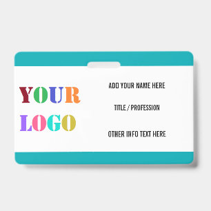 Custom Company Logo or Photo Name Business Badge ID Badge