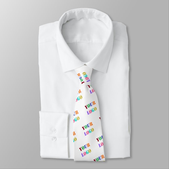 Custom Company Logo or Photo Personalised Neck Tie (Tied)