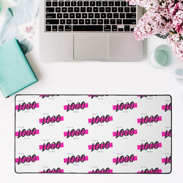 Custom Company Logo Pattern Custom Business Logo  Desk Mat (Creator Uploaded)