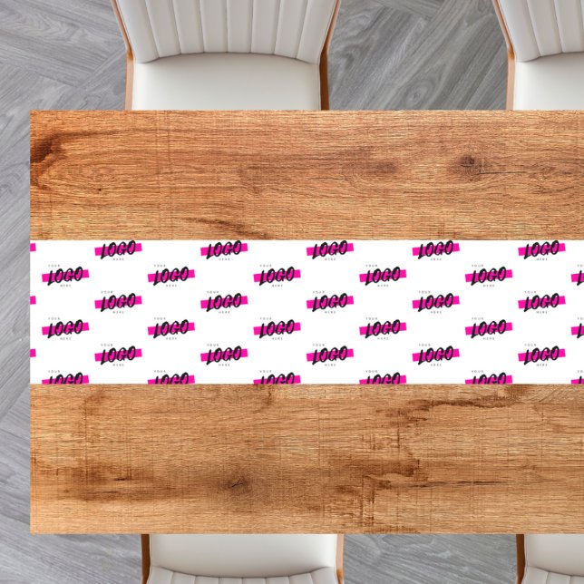 Custom Company Logo Pattern Custom Business Logo  Short Table Runner (Creator Uploaded)