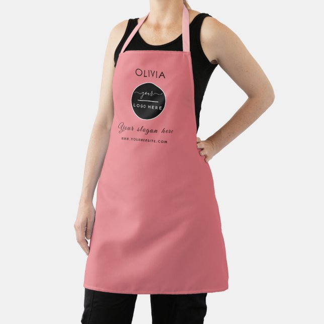  Custom Company Logo personalised black Apro Apron (Insitu)