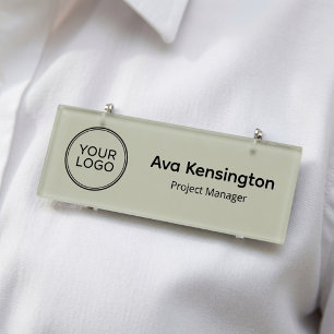 Custom Company Logo Personalised Employee  Name Tag