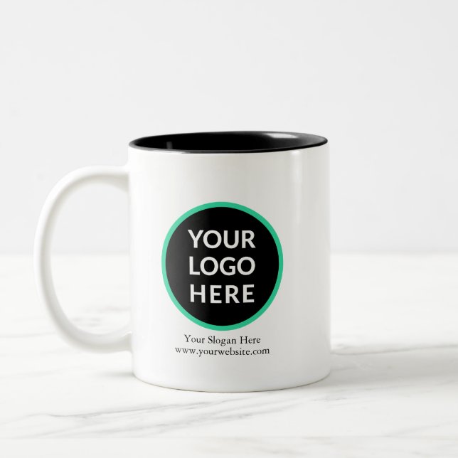 Custom Company Logo Personalised Logo Mug (Left)