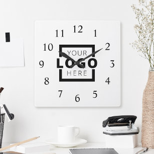 Custom Company Logo Promotional Branded Square Wall Clock