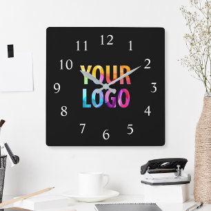 Custom Company Logo Promotional Branded Square Wall Clock