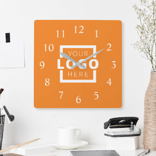 Custom Company Logo Promotional Branded Square Wall Clock