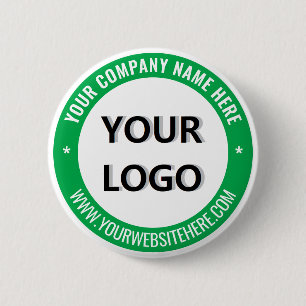 Custom Company Logo Promotional Button Example
