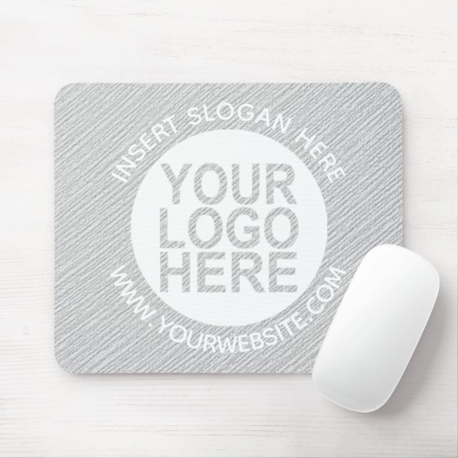 Custom Company Logo Promotional Grey Mouse Pad (With Mouse)
