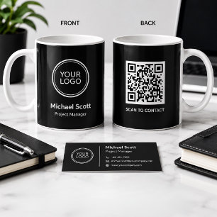 Custom Company Logo QR Code Mug Personalised