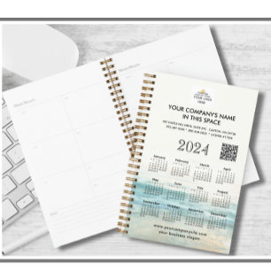 Custom Company Logo QR Code Planner Calendar