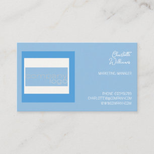 CUSTOM COMPANY LOGO RECTANGLE TEXT BUSINESS CARD