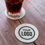 Custom Company Logo Round Paper Coaster<br><div class="desc">Personalise a Coaster with this simple and minimalist Logo template,  and promote your Company or Business to Increase leads and generate more sales. Add your Logo,  If you need help or matching items,  please contact me</div>